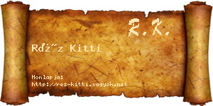 Réz Kitti névjegykártya