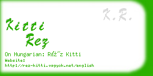 kitti rez business card